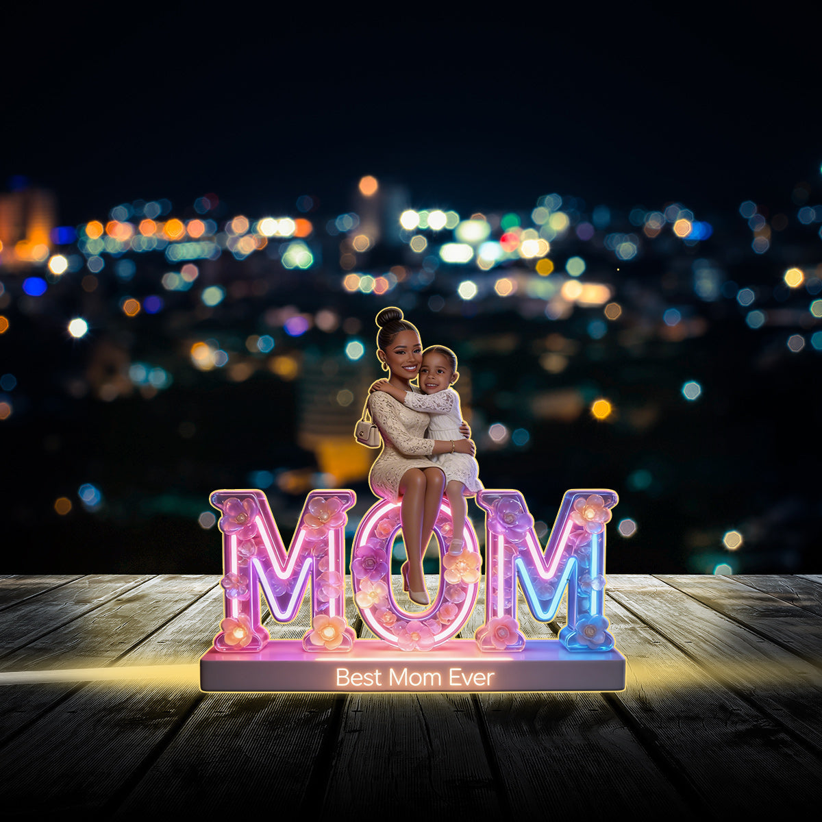 Custom Any Photo - Personalized Mother Acrylic LED Night Light