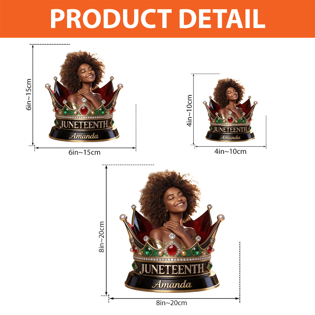Juneteenth Custom From Photo - Personalized Juneteenth Custom Shaped Acrylic Plaque