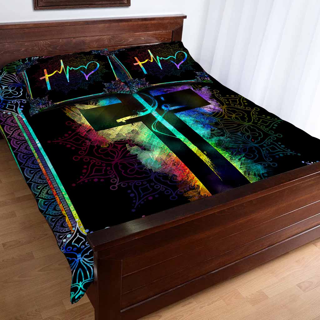 Faith Hope Love - God Quilt Bed Set
