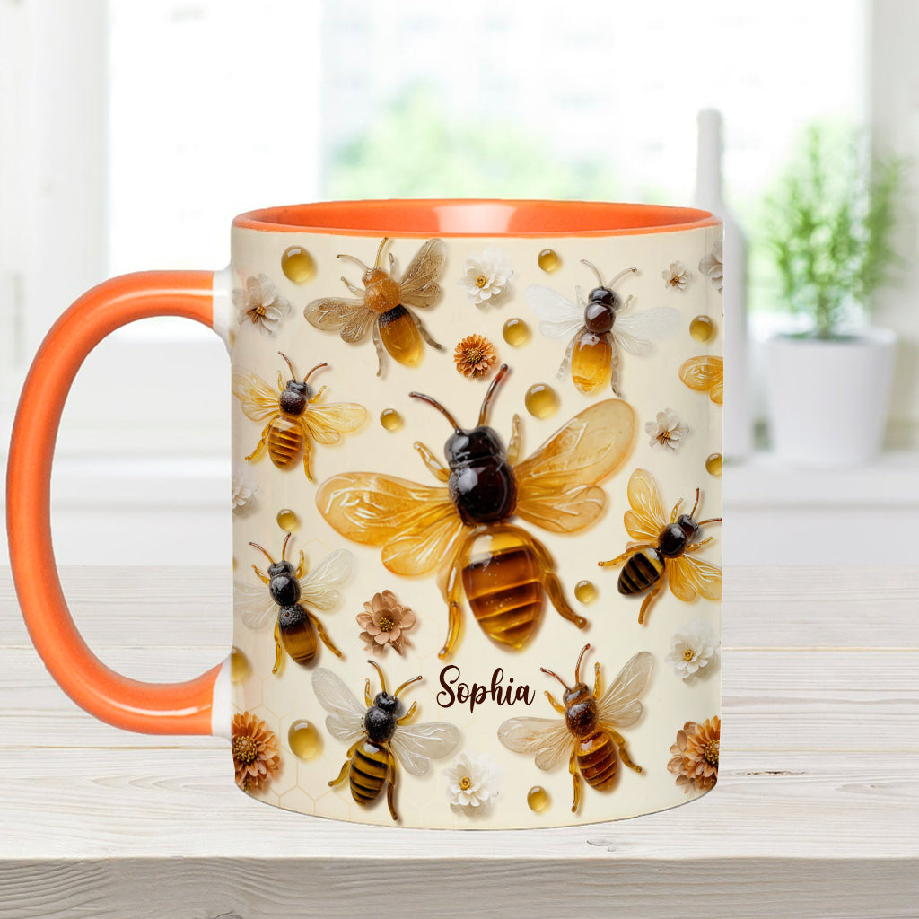 Crystal Bees - Personalized Bee Accent Mug