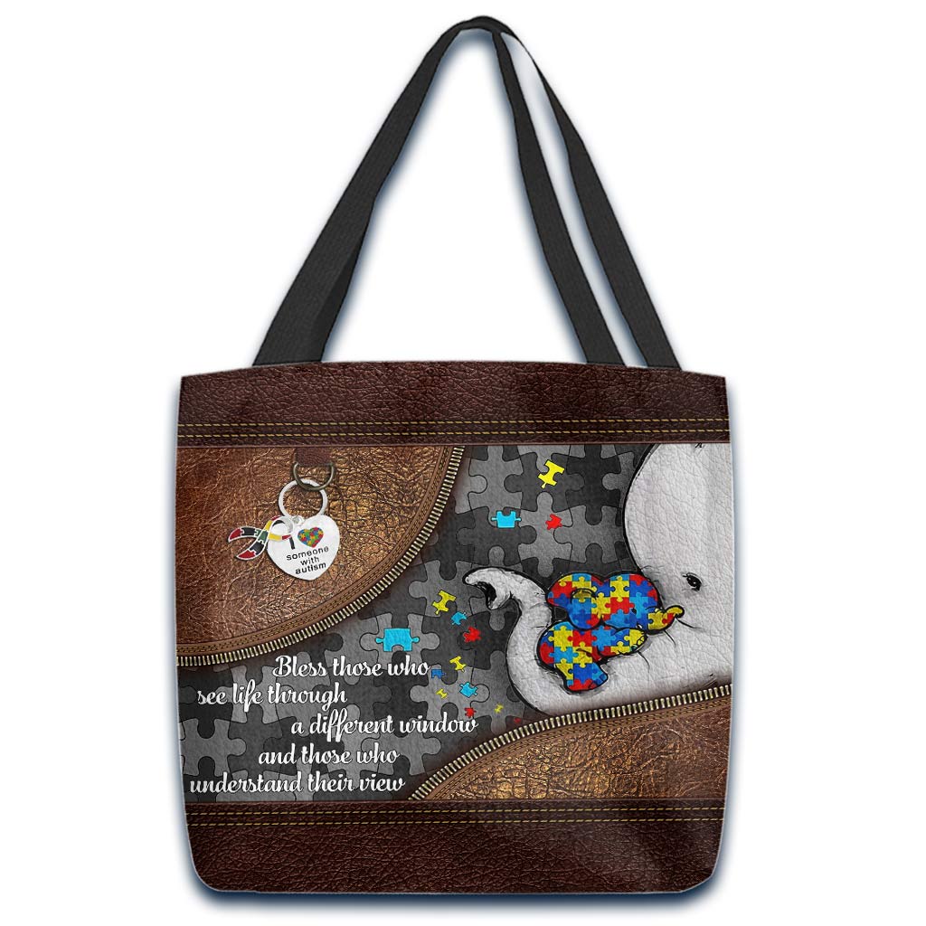Autism Awareness : Bless Those Who See Life Through A Different Window - Tote Bag 0921
