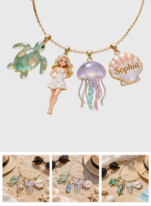 Custom Any Photo - Personalized Sea Lover Metal Necklaces With Pendants