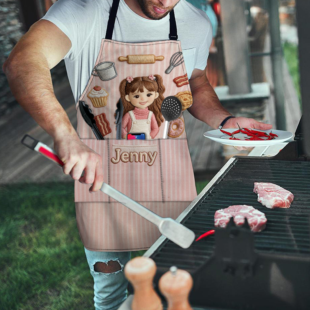 Custom Any Photo - Personalized Kid Apron With Pockets