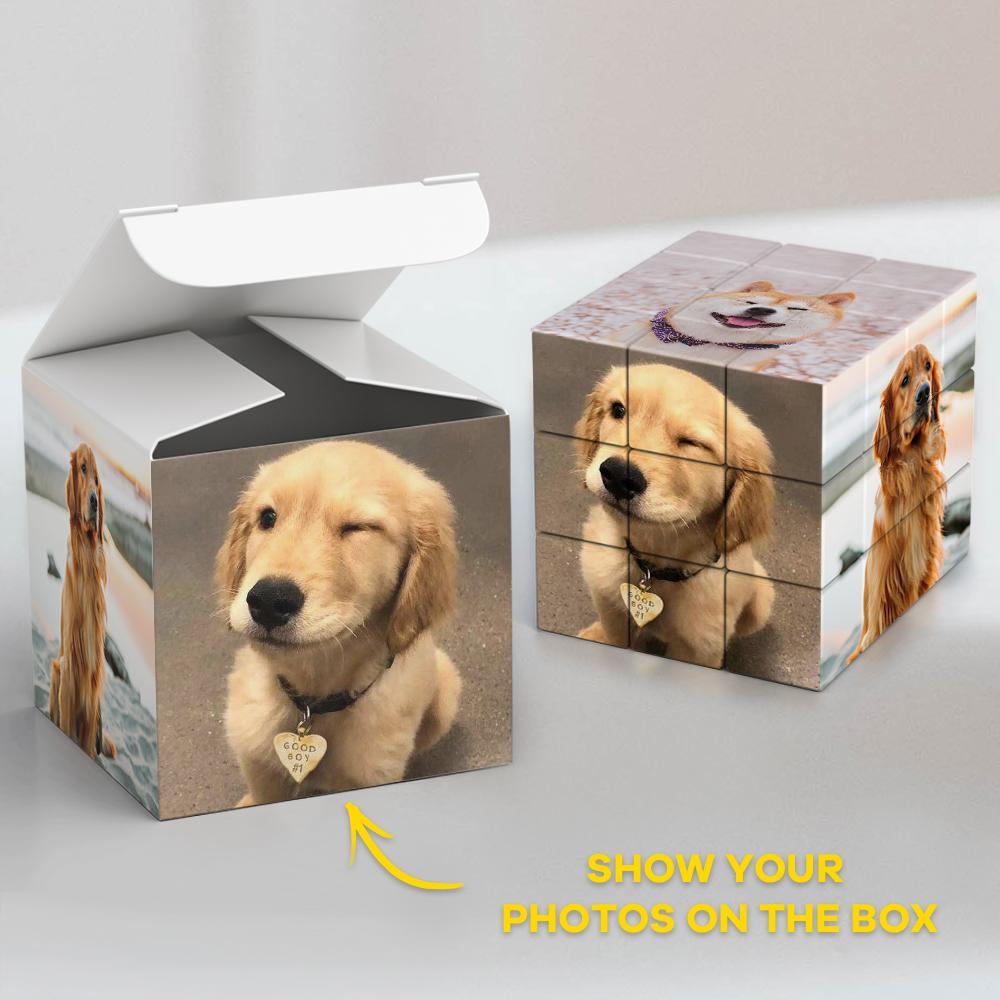 Upload Photo 3x3 - Personalized Photo With Box Rubik's Cube