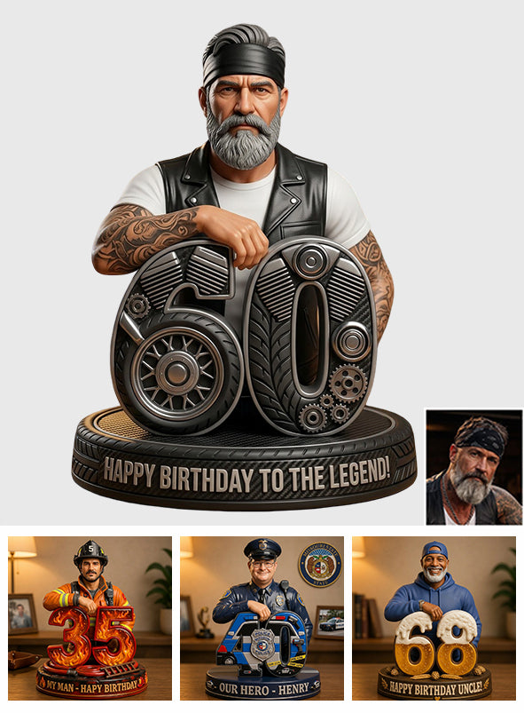 Custom Any Photo Birthday Celebration - Personalized Birthday Premium 3D Figurine