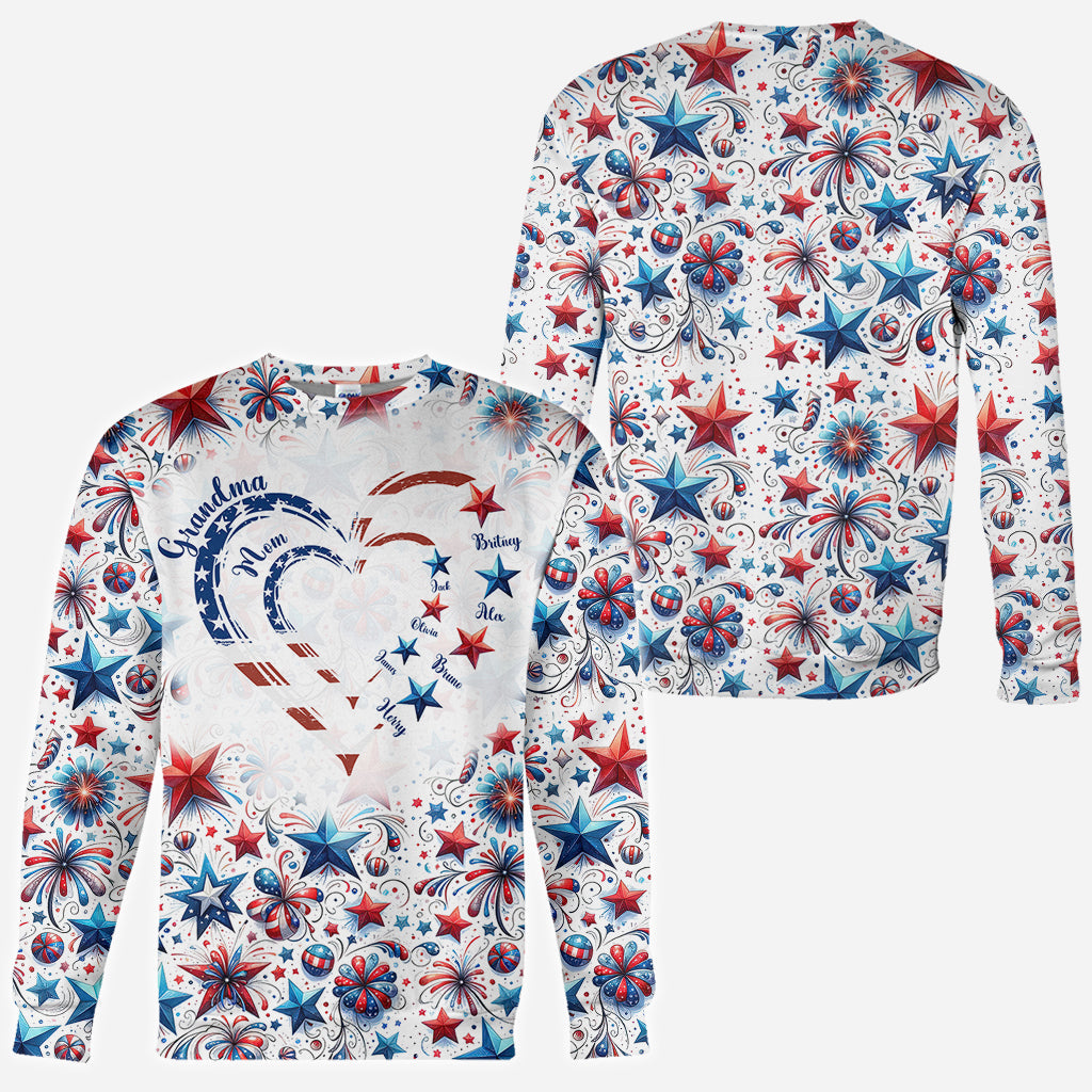 American Grandma - Personalized Grandma All Over Shirt