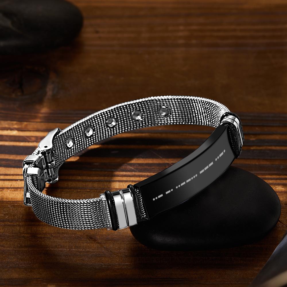 Any Word - Personalized Engraved Morse Code Bracelet
