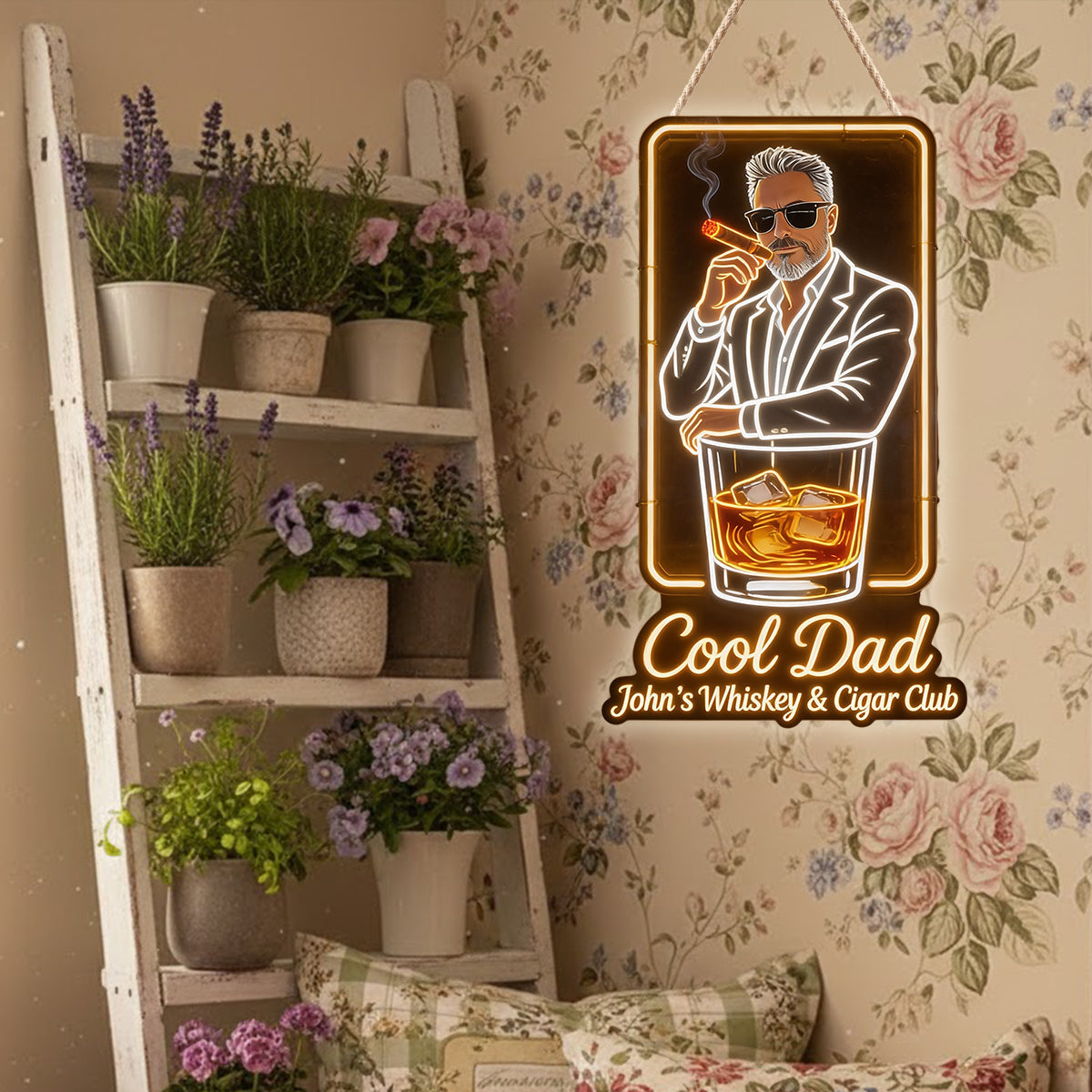 Cool Dad - Personalized Father LED Light Acrylic Sign