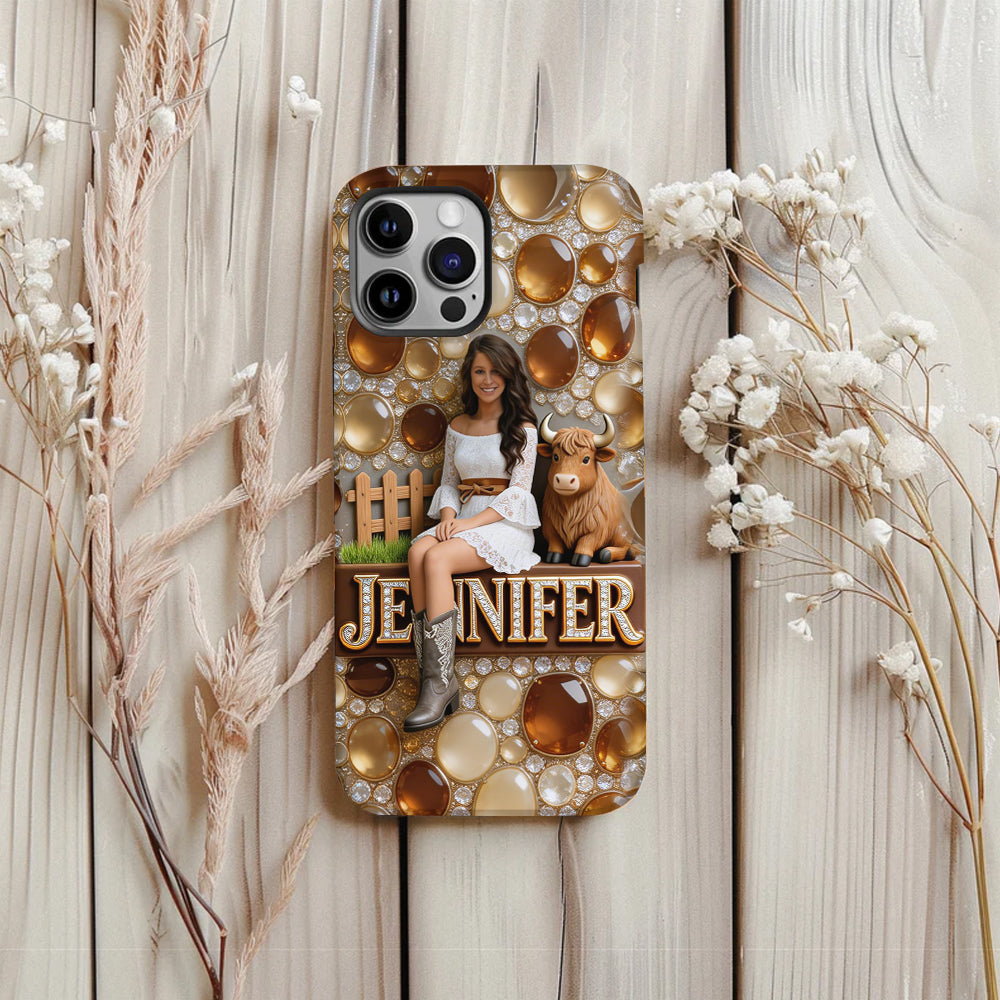 Just A Girl Who Loves Highland Cows - Personalized Highland Cow Full Print Phone Case