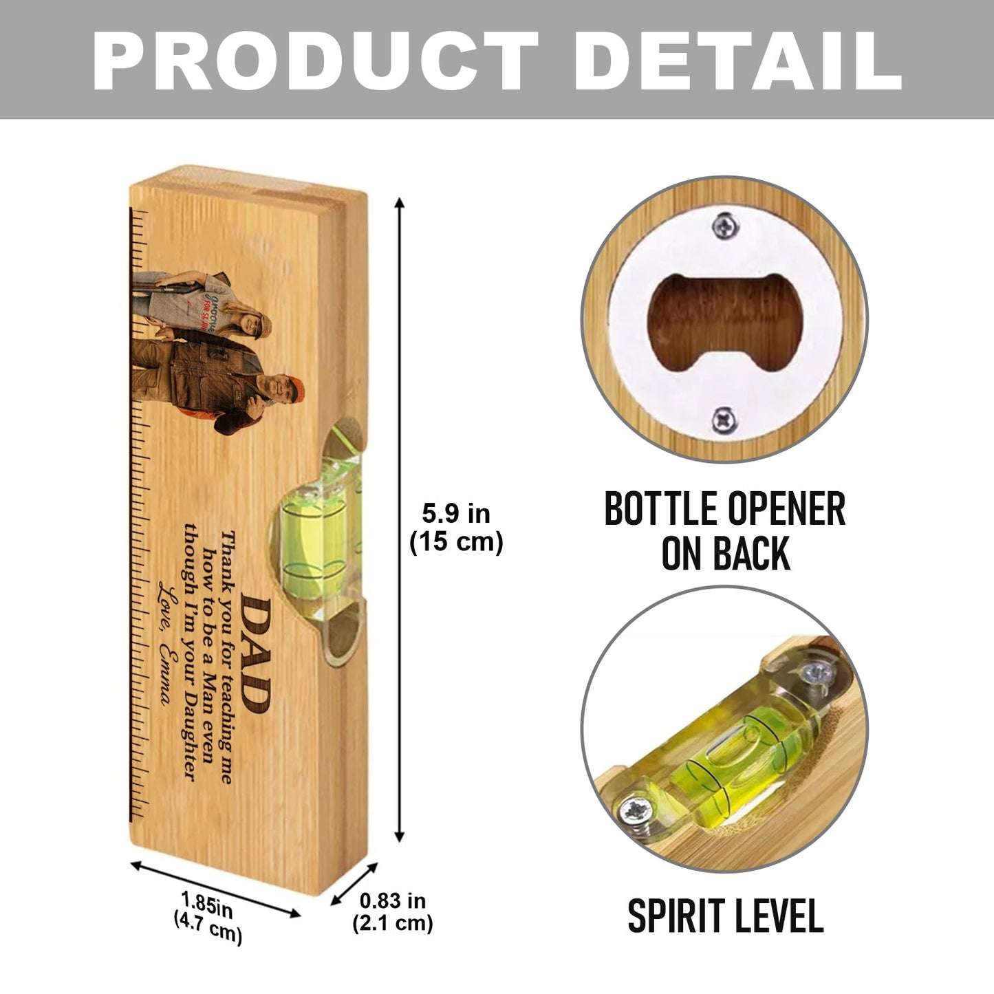 I'm Your Daughter - Personalized Father Spirit Level Bottle Opener