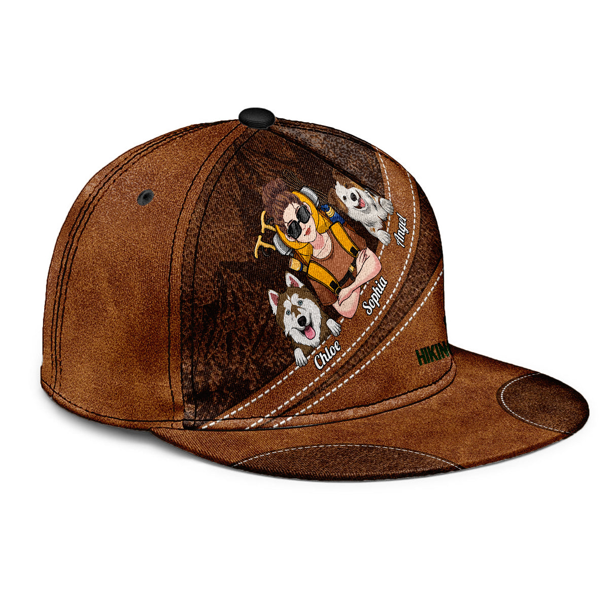 Hiking And Dogs - Personalized Hiking Snapback
