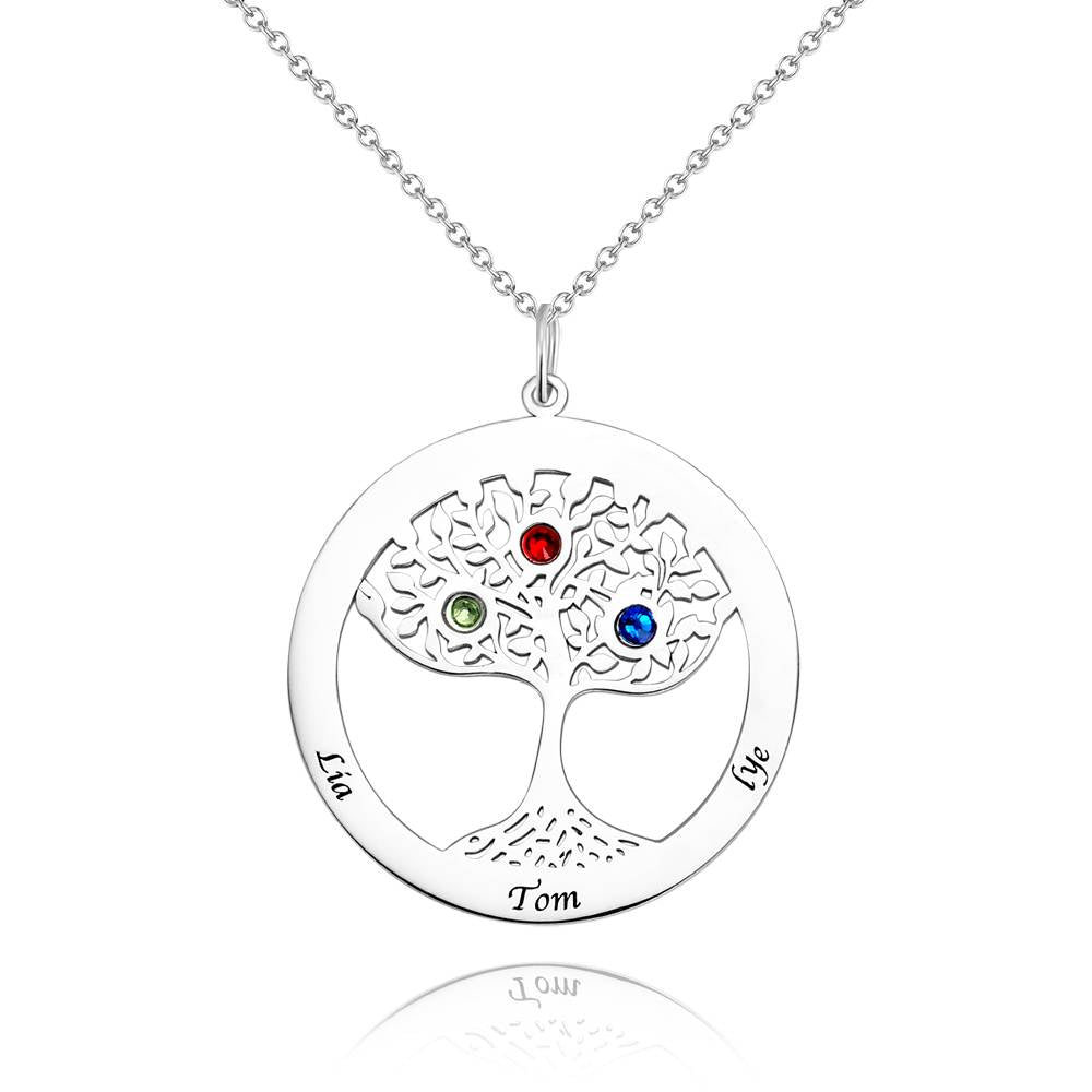 Personalized Family Tree Necklace With Birthstone