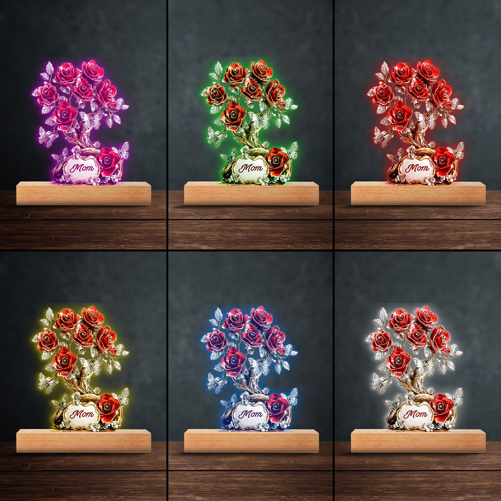 Flowers For Mom - Personalized Mother Custom Shaped Acrylic Plaque
