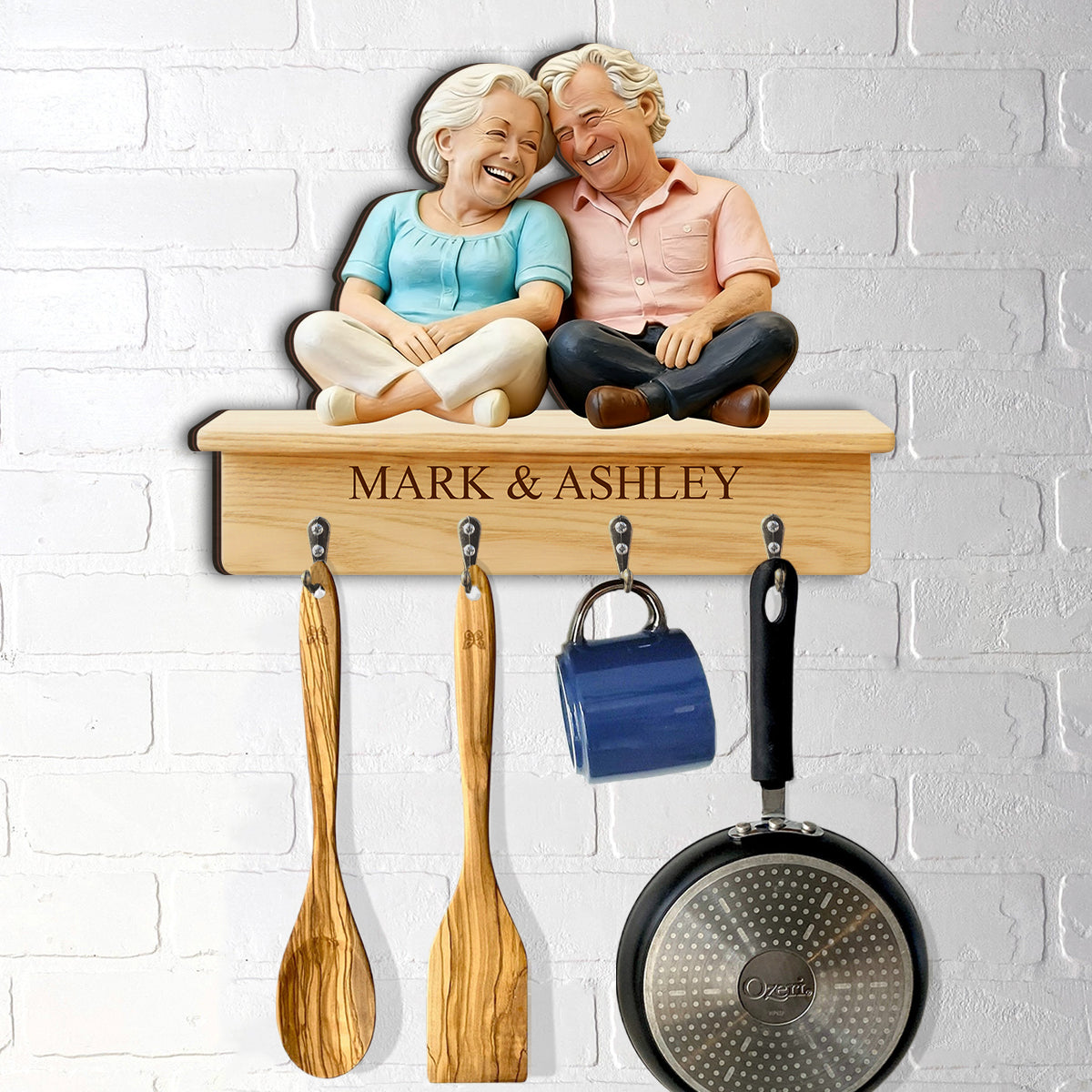 Custom From Any Photo - Personalized Couple Custom Shaped Hanging Rack
