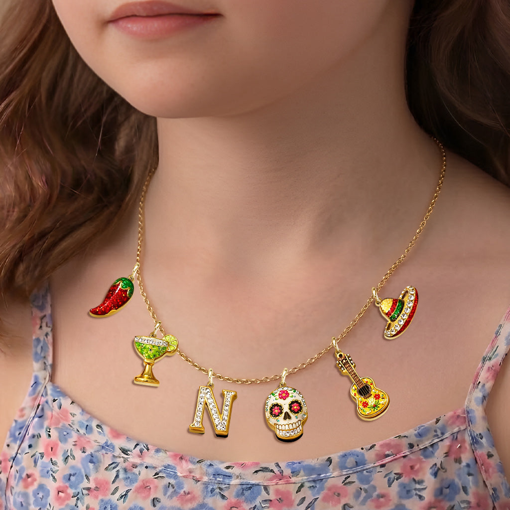 Cinco de Mayo Fiesta - Personalized Cinco de Mayo Metal Necklaces With Pendants