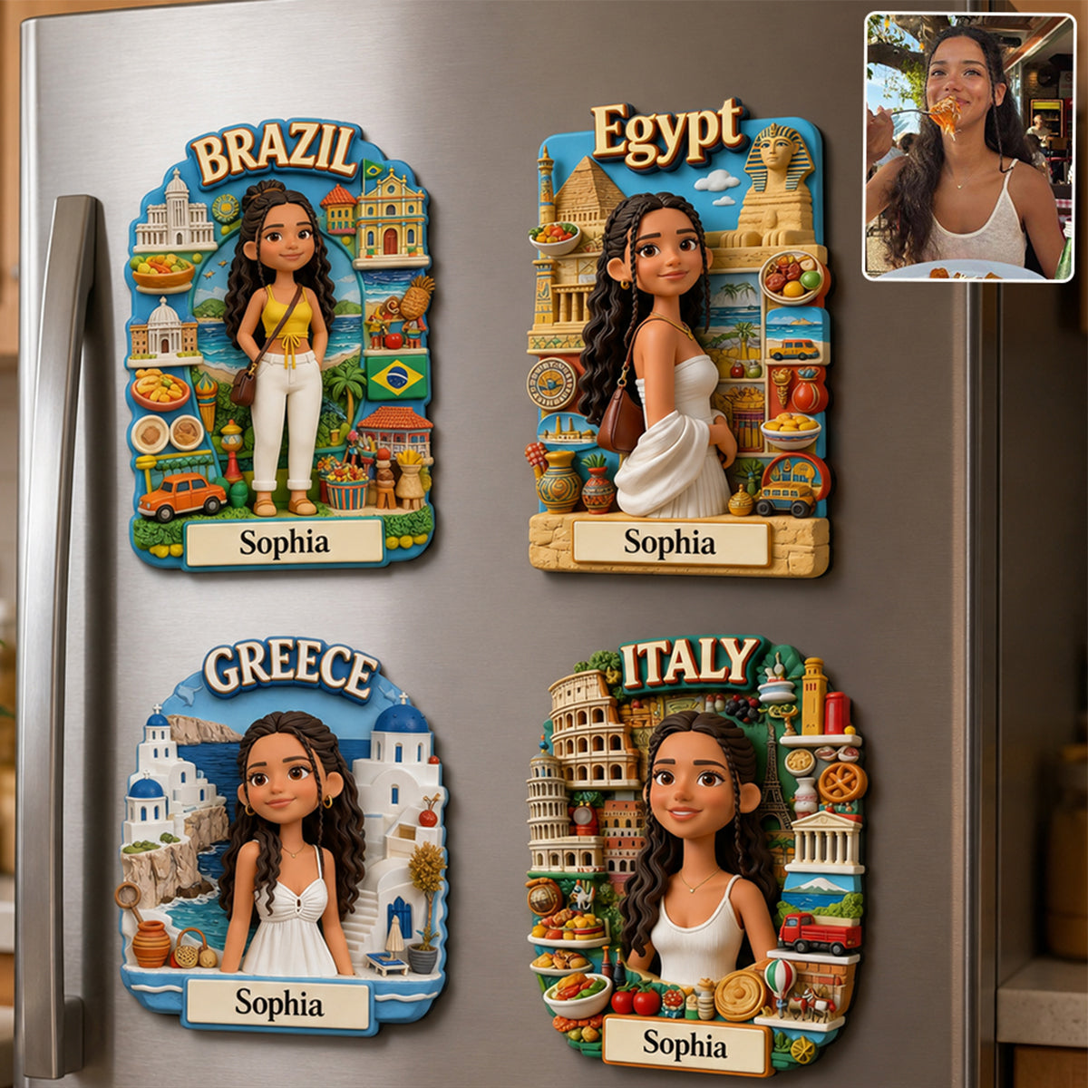 Just A Girl Who Loves Travelling - Personalized Travelling Magnet