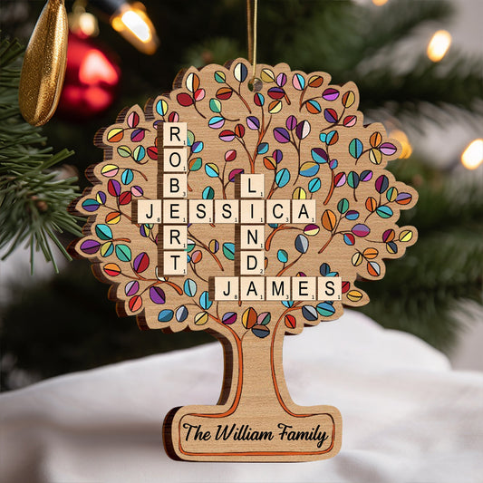 Personalized Family Tree Ornament - The Perfect Holiday Gift for Cherished Family Memories