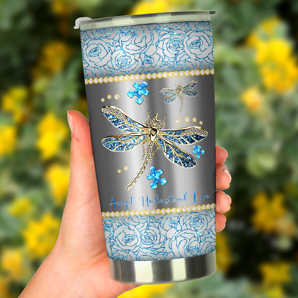 Accept Understand Love Autism Awareness Tumbler 0622