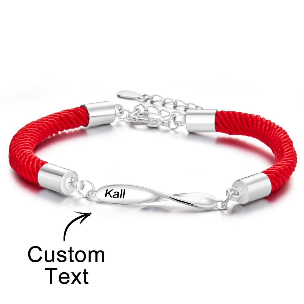 Any Names - Personalized Couple Engraved Rope Bracelet