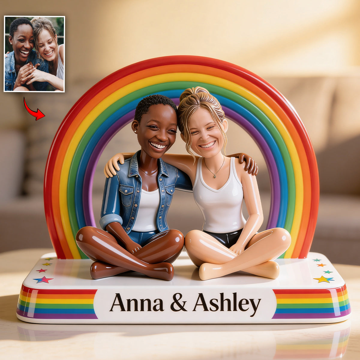 LGBT Pride Month - Personalized LGBT Support Custom Shaped Acrylic Plaque