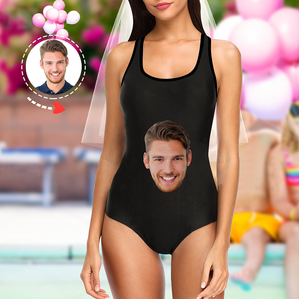 Custom Face Swimsuit - Personalized Couple One Piece Swimwear