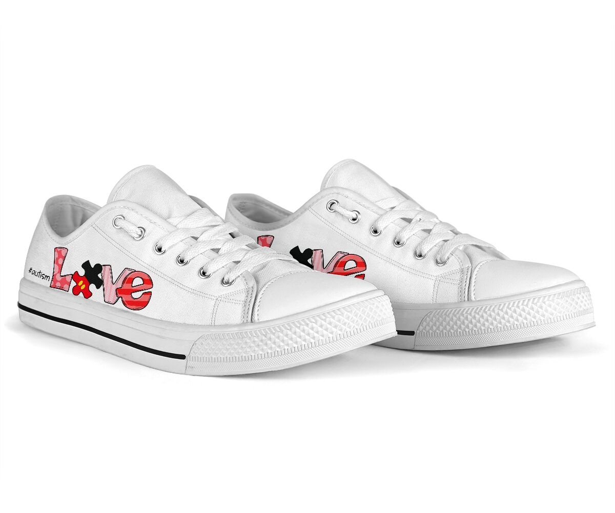 Love Autism Autism Awareness Low Top Shoes 0622