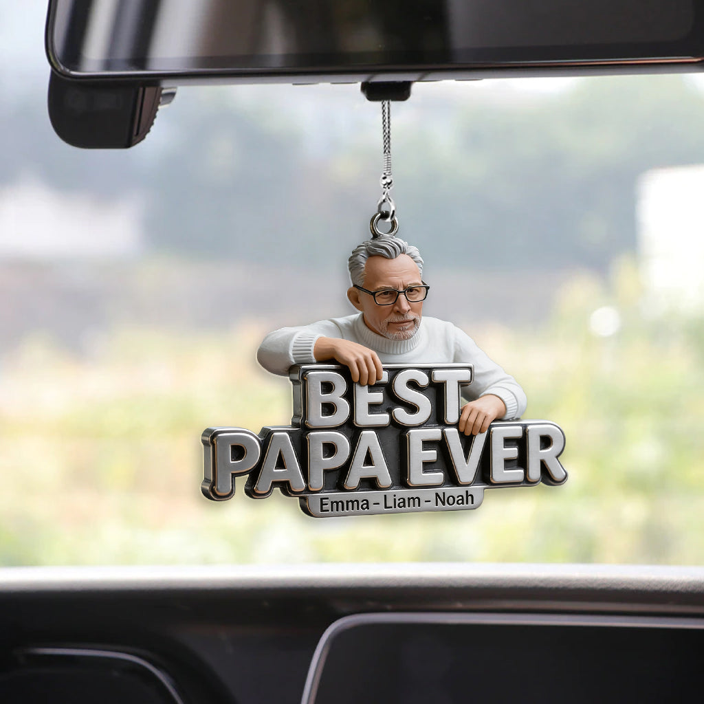 Father's Day Gifts For Dad, Grandpa - Personalized Grandpa Transparent Car Ornament