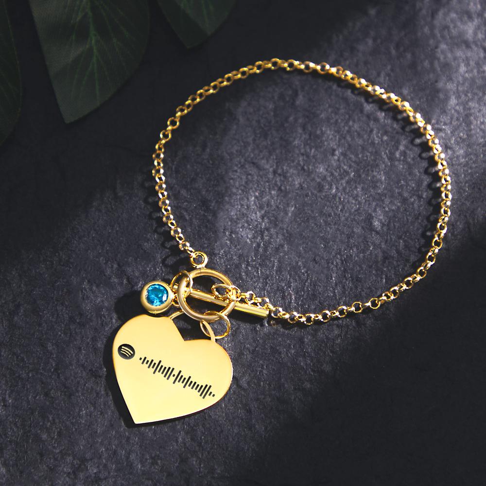 Any Scannable Spotify Code - Personalized Spotify Code Heart Bracelet