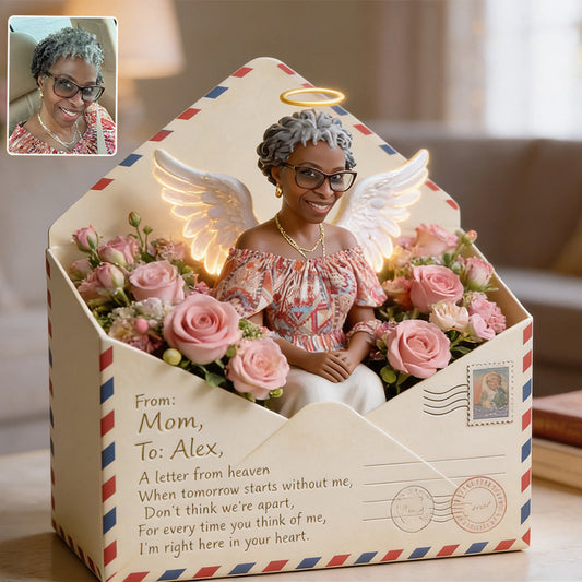 A Letter From Heaven - Personalized Memorial Custom Shaped Acrylic Plaque
