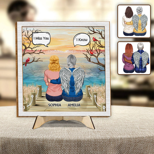 I Miss You I Know Memorial Gift - Personalized Memorial 2 Layered Wood Sign / Wood Plaque