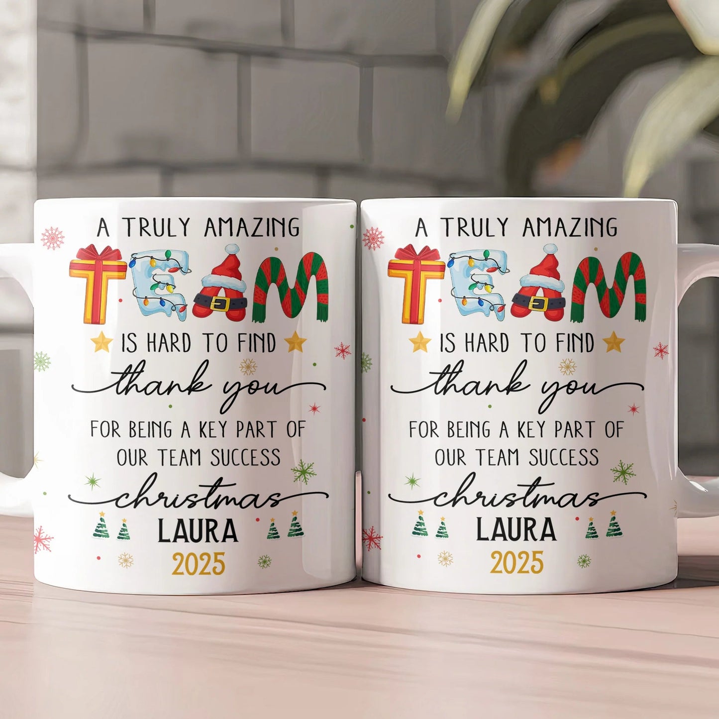 Personalized White Ceramic Mug For Coworker Appreciation – A Truly Amazing Team Christmas Gift, Unique Thank You Present