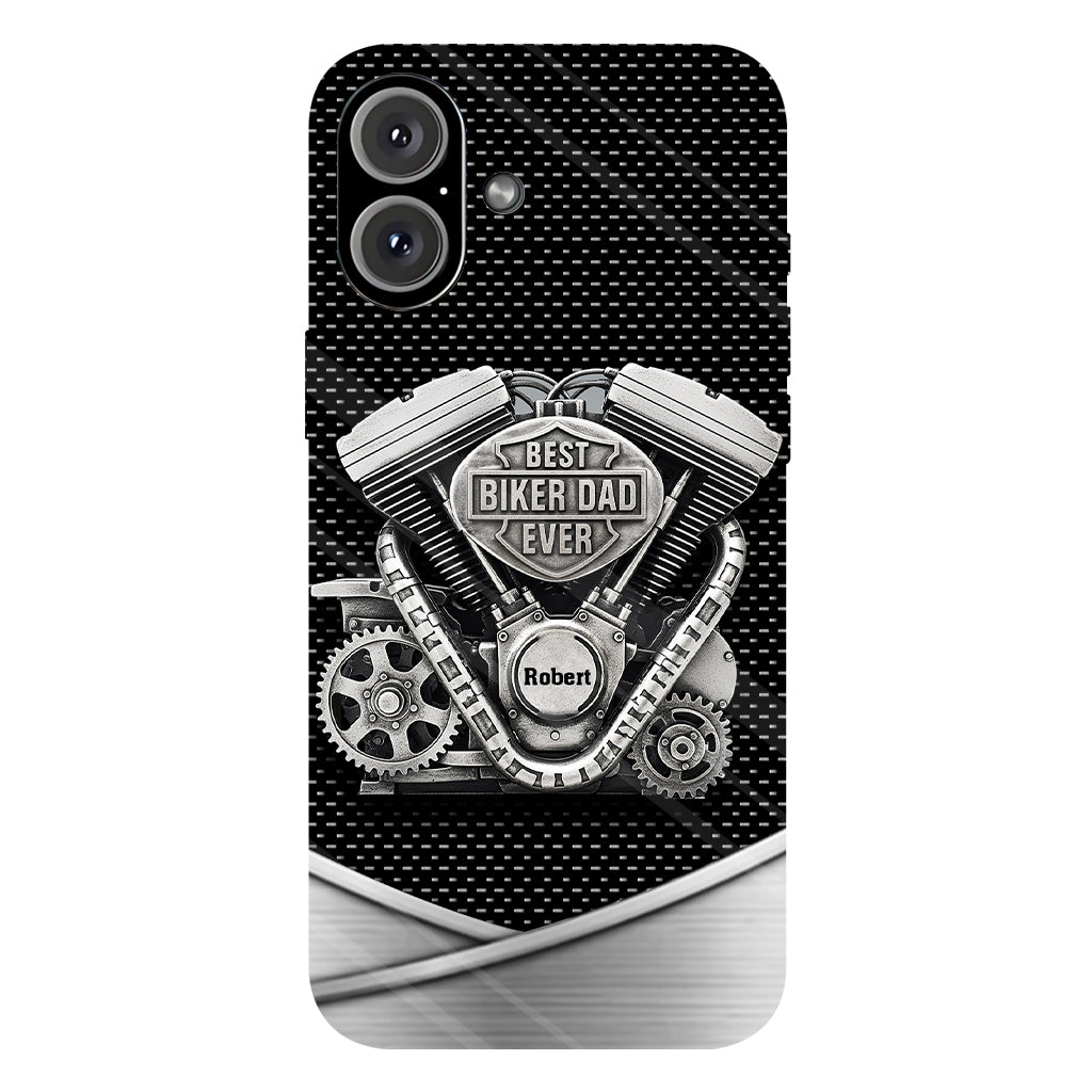 Best Dad Ever - Personalized Biker Full Print Phone Case