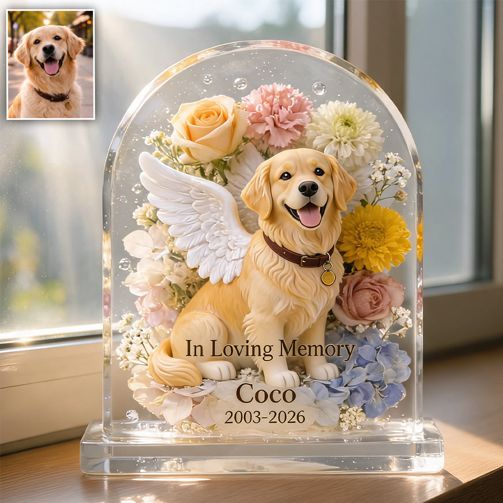 In Loving Memory - Personalized Dog Custom Shaped Acrylic Plaque