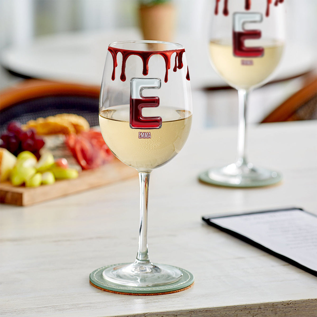 Initial Personalize For Wine Lovers - Personalized Wine Wine Glass With Long Stem