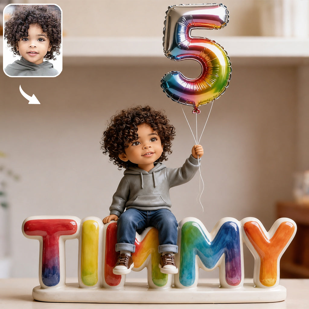 Birth Day Gift For Kids - Personalized Birthday Custom Shaped Acrylic Plaque