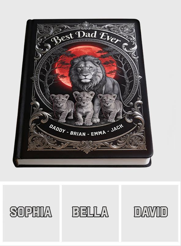 Best Dad Ever - Personalized Father Leather Journal