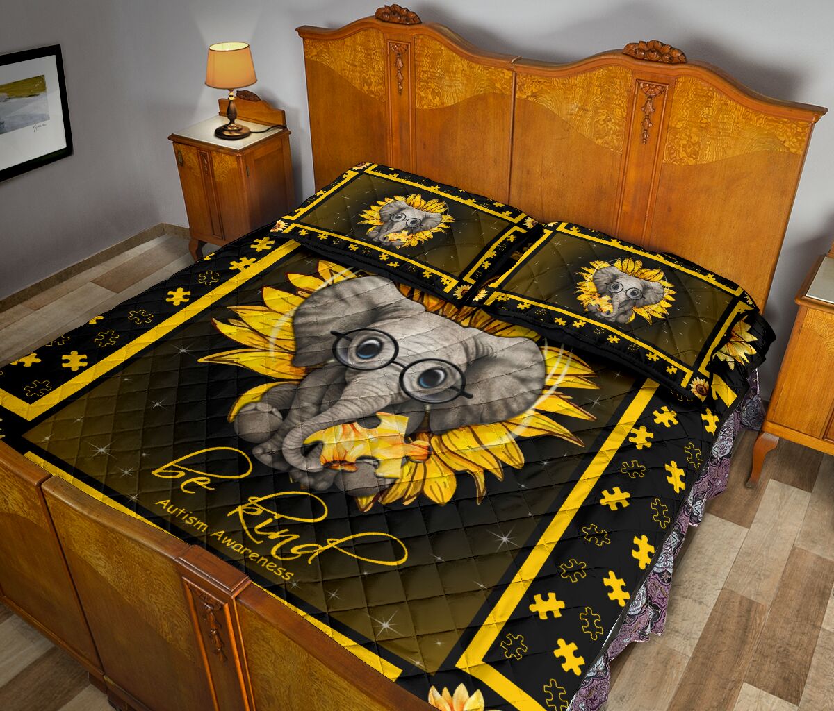 Be Kind Autism Awareness Quilt Set 0622