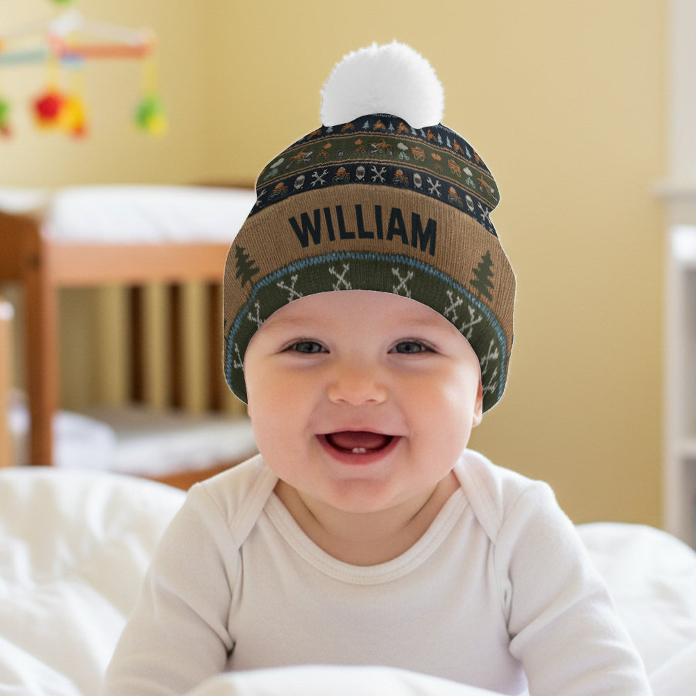 Love Biking - Personalized Dirt Bike Beanie Hat