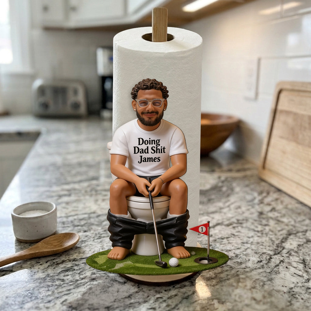 Best Time To Play Golf - Personalized Golf Paper Towel Stand