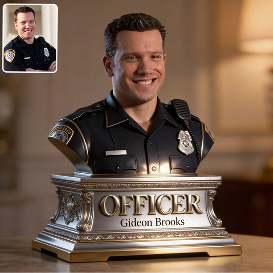 Custom Any Photo - Personalized Police Officer Custom Shaped Acrylic Plaque