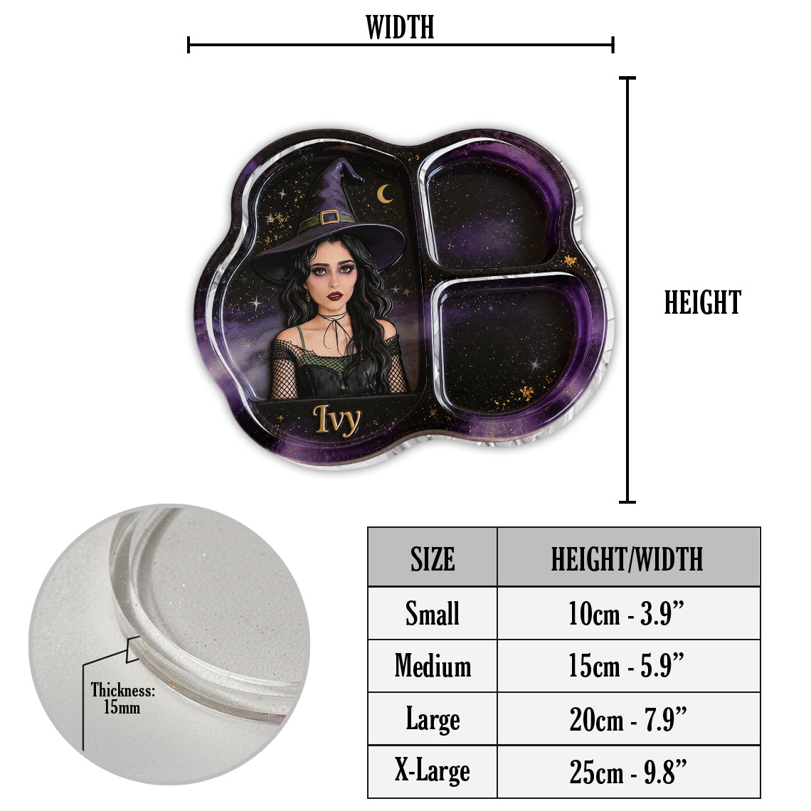 Enchanted - Personalized Witch Catch-All Tray
