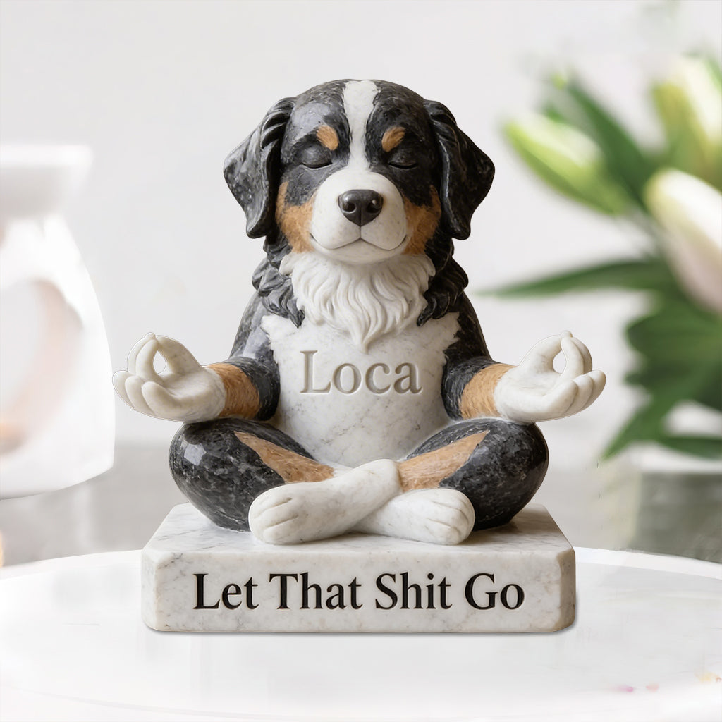Let That Sht Go - Personalized Dog Custom Shaped Acrylic Plaque