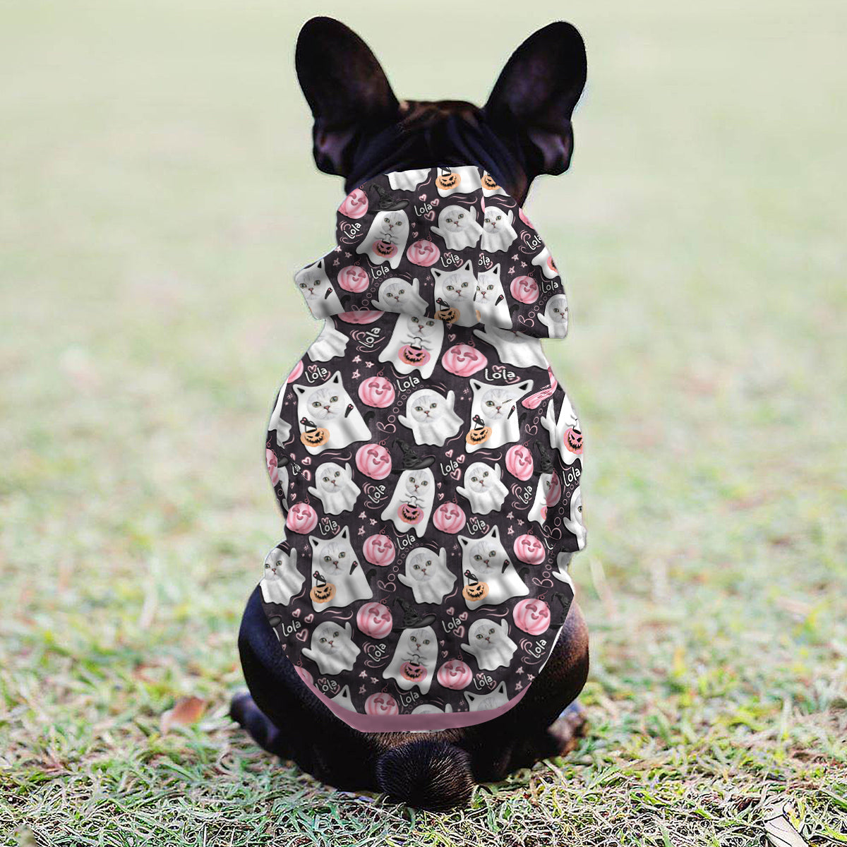 Halloween Cute Ghost Dog Cat - Personalized Dog Pet Hoodie