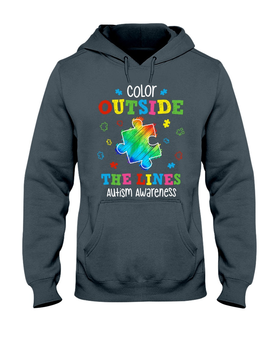 Color Outside The Light - Autism Awareness T-shirt and Hoodie 0921