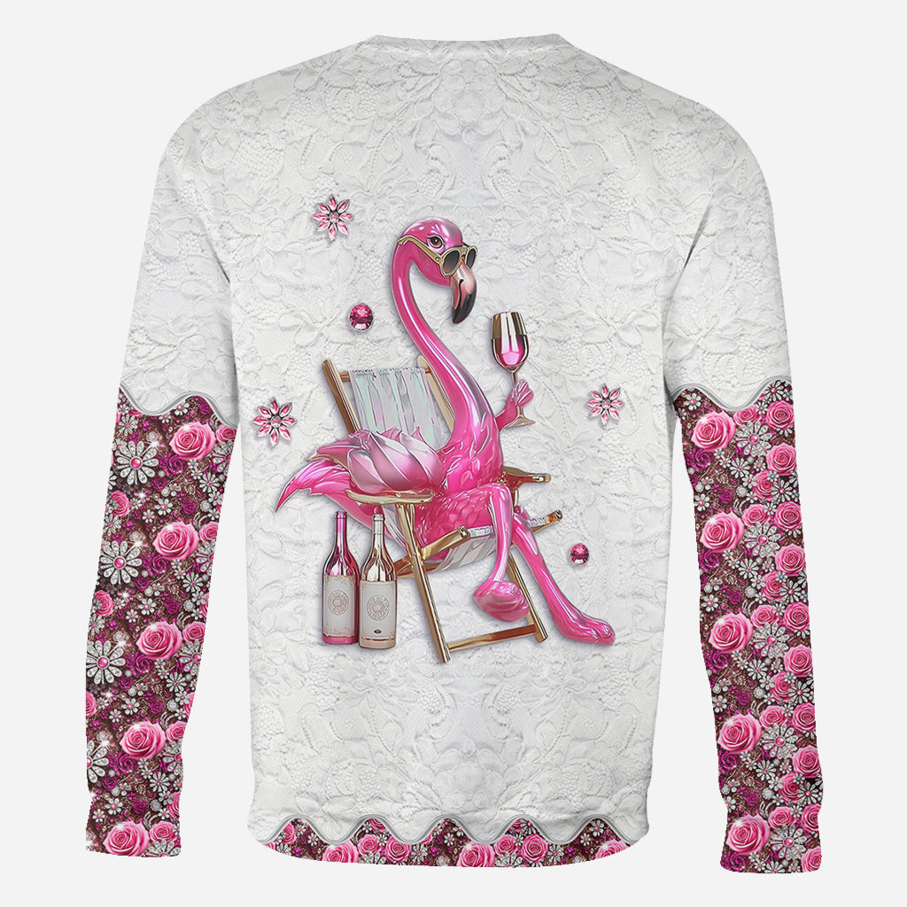 Be a Flamingo In a Flock of Pigeons - Personalized Flamingo All Over Shirt