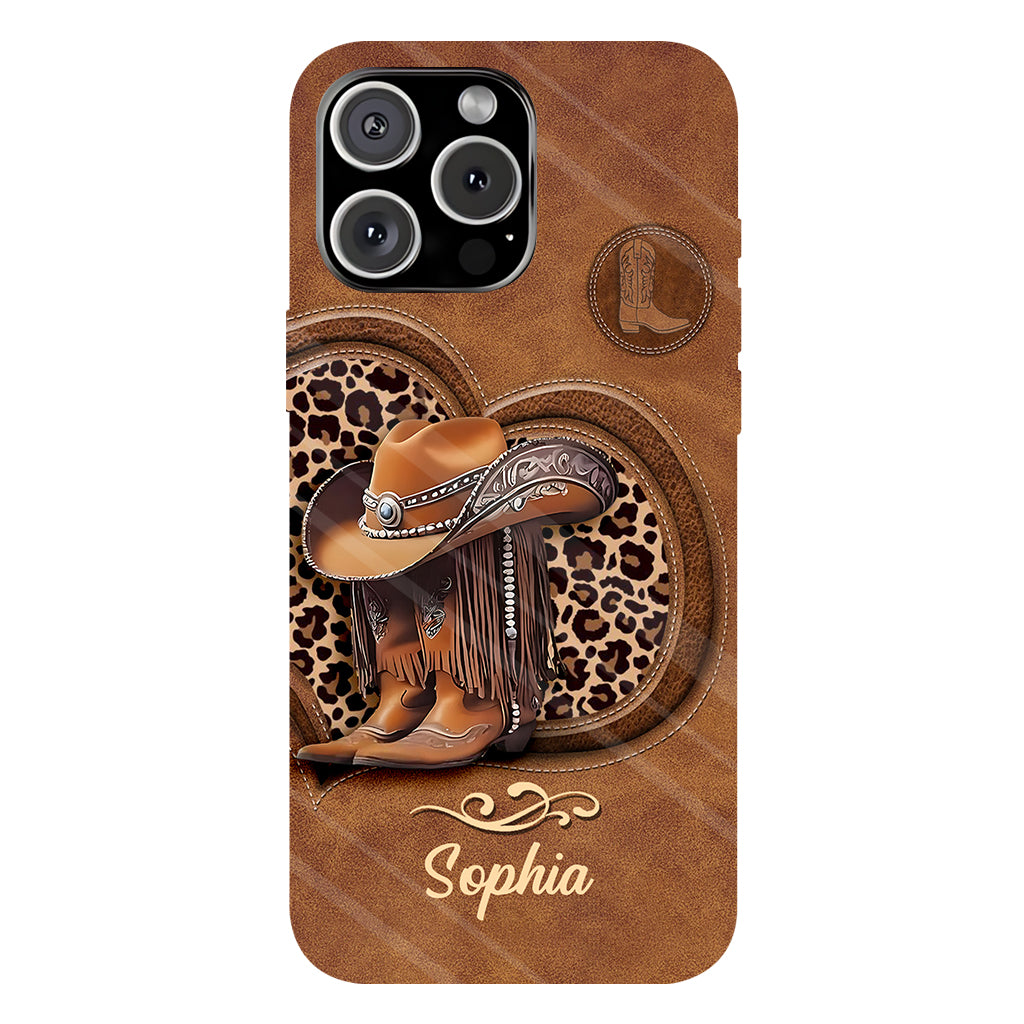 Cowgirl Boots - Personalized Cowgirl Full Print Phone Case