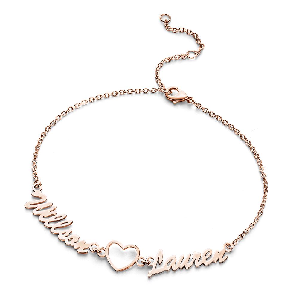 I Love You - Personalized Couple Bracelet with Desired Name
