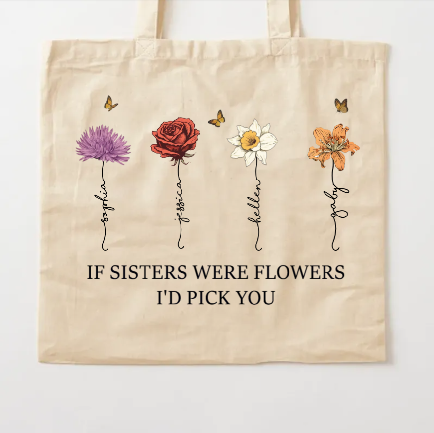 If Friends Were Flowers I'd Pick You - Personalized Jewelry Dish or Plaque or Poster or Ornament or  Keychain