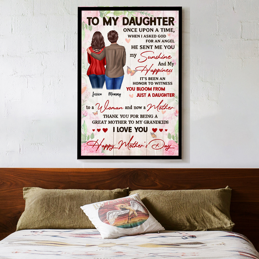 Personalized Mother's Day Canvas or Poster - Gift from Daughter