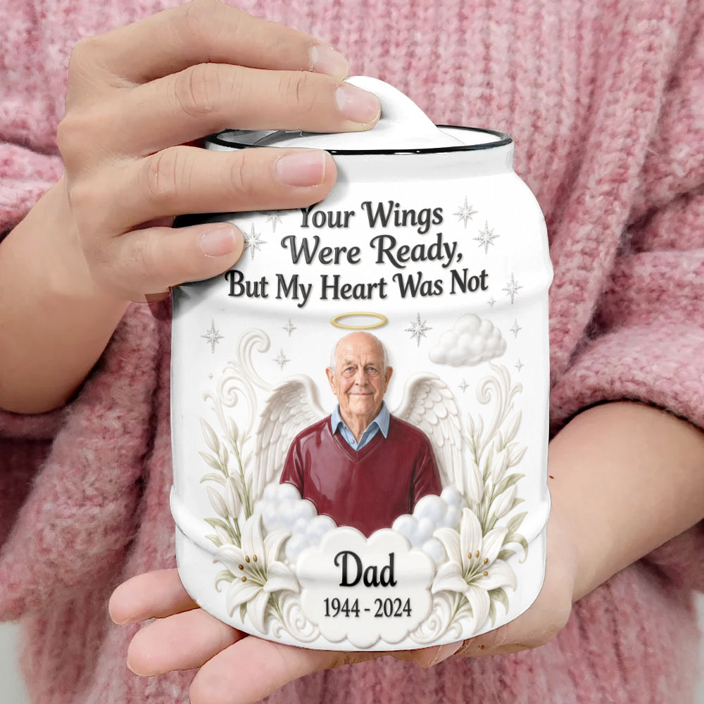 Custom Made Ceramic Urn From Any Photo - Personalized Memorial Urn